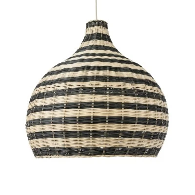 GloboStar® JAMAICA 01955 Boho Κρεμαστό Φωτιστικό Καμπάνα Μονόφωτο 1 x E27 IP20 Μπεζ & Χακί Ξύλο - Μ60 x Π60 x Υ60cm