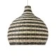 GloboStar® JAMAICA 01955 Boho Κρεμαστό Φωτιστικό Καμπάνα Μονόφωτο 1 x E27 IP20 Μπεζ & Χακί Ξύλο - Μ60 x Π60 x Υ60cm