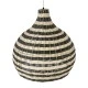 GloboStar® JAMAICA 01955 Boho Κρεμαστό Φωτιστικό Καμπάνα Μονόφωτο 1 x E27 IP20 Μπεζ & Χακί Ξύλο - Μ60 x Π60 x Υ60cm