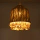 GloboStar® PUERTORICO 02092 Boho Κρεμαστό Φωτιστικό Καμπάνα Μονόφωτο 1 x E27 IP20 Μπεζ & Λευκό Σχοινί - Μ40 x Π40 x Υ45cm