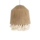 GloboStar® PUERTORICO 02092 Boho Κρεμαστό Φωτιστικό Καμπάνα Μονόφωτο 1 x E27 IP20 Μπεζ & Λευκό Σχοινί - Μ40 x Π40 x Υ45cm