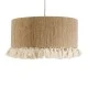 GloboStar® PUERTORICO 02094 Boho Κρεμαστό Φωτιστικό Καπέλο Μονόφωτο 1 x E27 IP20 Μπεζ & Λευκό Σχοινί - Μ50 x Π50 x Υ27cm