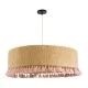 Boho Κρεμαστό Φωτιστικό PUERTORICO Τρίφωτο 3 x E27 AC220-240V IP20 - Φ80 x Υ27cm - Μπεζ με Ροζ Λεπτό Νήμα Πλέγμα Βαμβακερό Καπέλο GloboStar® PUERTORICO 02097 Boho Κρεμαστό Φωτιστικό Οροφής Μονόφωτο 1 x E27 AC220-240V IP20 - Φ80 x Υ27cm - Μπεζ με Ροζ Λεπτό Νήμα Πλέγμα Βαμβακερό Καπέλο - 5 Χρόνια Εγγύηση