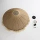 GloboStar® PUERTORICO 02099 Boho Κρεμαστό Φωτιστικό Καμπάνα Τριφωτο 3 x E27 IP20 Μπεζ & Λευκό Σχοινί - Μ80 x Π80 x Υ35cm