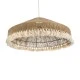 GloboStar® PUERTORICO 02099 Boho Κρεμαστό Φωτιστικό Καμπάνα Τριφωτο 3 x E27 IP20 Μπεζ & Λευκό Σχοινί - Μ80 x Π80 x Υ35cm