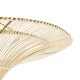 GloboStar® PALERMO 02153 Boho Φωτιστικό Οροφής Πλέγμα Μονόφωτο 1 x E27 IP20 Μπεζ Ξύλο - Μ100 x Π100 x Υ55cm
