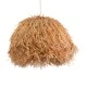 GloboStar® GUADELOUPE 02155 Boho Κρεμαστό Φωτιστικό Καμπάνα Μονόφωτο 1 x E27 IP20 Καφέ Ράφια - Μ80 x Π80 x Υ60cm