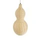 GloboStar® KINGSTOWN 02168 Boho Κρεμαστό Φωτιστικό Πλέγμα Μονόφωτο 1 x E27 IP20 Μπεζ Ξύλο - Μ30 x Π30 x Υ60cm