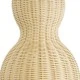 GloboStar® KINGSTOWN 02168 Boho Κρεμαστό Φωτιστικό Πλέγμα Μονόφωτο 1 x E27 IP20 Μπεζ Ξύλο - Μ30 x Π30 x Υ60cm