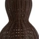 GloboStar® KINGSTOWN 02169 Boho Κρεμαστό Φωτιστικό Πλέγμα Μονόφωτο 1 x E27 IP20 Καφέ Ξύλο - Μ30 x Π30 x Υ60cm