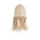 GloboStar® AREMBEPE 02178 Boho Κρεμαστό Φωτιστικό Οροφής Μονόφωτο 1 x E27 AC220-240V IP20 - Φ34 x Υ70cm - Μπεζ Φυσική Ράφια Νήμα Πλέγμα Καμπάνα - 5 Χρόνια Εγγύηση