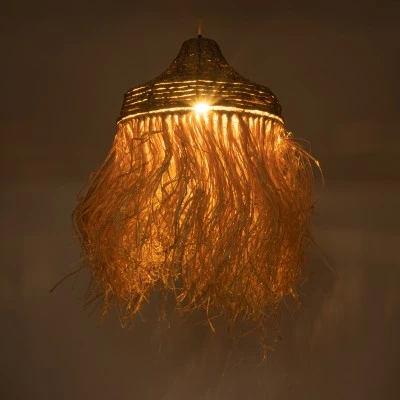 Boho Κρεμαστό Φωτιστικό PORTOFERRAIO Μονόφωτο 1 x E27 AC220-240V IP20 - Φ50 x Υ80cm - Μπεζ με Καφέ Φυσική Ράφια Νήμα Πλέγμα Καμπάνα GloboStar® PORTOFERRAIO 02185 Boho Κρεμαστό Φωτιστικό Πλέγμα Μονόφωτο 1 x E27 IP20 Μπεζ Ράφια - Μ50 x Π50 x Υ80cm