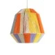 Boho Κρεμαστό Φωτιστικό SALERNO Μονόφωτο 1 x E27 AC220-240V IP20 - Φ50 x Υ50cm - Μπεζ με Λευκό και Γρι με Πορτοκαλί Λεπτό Νήμα Βαμβακερό Πλέγμα Καμπάνα GloboStar® SALERNO 02188 Boho Κρεμαστό Φωτιστικό Πλέγμα Μονόφωτο 1 x E27 IP20 Πολύχρωμο Σχοινί - Μ50 x Π50 x Υ50cm