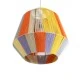 Boho Κρεμαστό Φωτιστικό SALERNO Μονόφωτο 1 x E27 AC220-240V IP20 - Φ50 x Υ50cm - Μπεζ με Λευκό και Γρι με Πορτοκαλί Λεπτό Νήμα Βαμβακερό Πλέγμα Καμπάνα GloboStar® SALERNO 02188 Boho Κρεμαστό Φωτιστικό Πλέγμα Μονόφωτο 1 x E27 IP20 Πολύχρωμο Σχοινί - Μ50 x Π50 x Υ50cm
