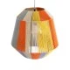 Boho Κρεμαστό Φωτιστικό SALERNO Μονόφωτο 1 x E27 AC220-240V IP20 - Φ50 x Υ50cm - Μπεζ με Λευκό και Γρι με Πορτοκαλί Λεπτό Νήμα Βαμβακερό Πλέγμα Καμπάνα GloboStar® SALERNO 02188 Boho Κρεμαστό Φωτιστικό Πλέγμα Μονόφωτο 1 x E27 IP20 Πολύχρωμο Σχοινί - Μ50 x Π50 x Υ50cm