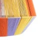 Boho Κρεμαστό Φωτιστικό SALERNO Μονόφωτο 1 x E27 AC220-240V IP20 - Φ50 x Υ50cm - Μπεζ με Λευκό και Γρι με Πορτοκαλί Λεπτό Νήμα Βαμβακερό Πλέγμα Καμπάνα GloboStar® SALERNO 02188 Boho Κρεμαστό Φωτιστικό Πλέγμα Μονόφωτο 1 x E27 IP20 Πολύχρωμο Σχοινί - Μ50 x Π50 x Υ50cm