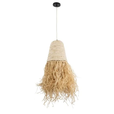 Boho Κρεμαστό Φωτιστικό LETA Μονόφωτο 1 x E27 AC220-240V IP20 - Φ34 x Υ70cm - Μπεζ Φυσική Ράφια Νήμα Πλέγμα Καμπάνα GloboStar® LETA 02189 Boho Κρεμαστό Φωτιστικό Οροφής Μονόφωτο 1 x E27 AC220-240V IP20 - Φ34 x Υ70cm - Μπεζ Φυσική Ράφια Νήμα Πλέγμα Καμπάνα - 5 Χρόνια Εγγύηση