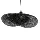 BOHO Κρεμαστό Φωτιστικό MEXICO Μονόφωτο 1 x E27 AC220-240V IP20 - Μ65 x Π45 x Υ18cm - Μαύρο Ξύλινο Μπαμπού Πλέγμα GloboStar® MEXICO 02201 Boho Κρεμαστό Φωτιστικό Πλέγμα Μονόφωτο 1 x E27 IP20 Μαύρο Ξύλο - Μ65 x Π45 x Υ18cm