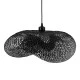 BOHO Κρεμαστό Φωτιστικό MEXICO Μονόφωτο 1 x E27 AC220-240V IP20 - Μ65 x Π45 x Υ18cm - Μαύρο Ξύλινο Μπαμπού Πλέγμα GloboStar® MEXICO 02201 Boho Κρεμαστό Φωτιστικό Πλέγμα Μονόφωτο 1 x E27 IP20 Μαύρο Ξύλο - Μ65 x Π45 x Υ18cm