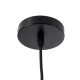 GloboStar® MEXICO 02202 Boho Κρεμαστό Φωτιστικό Πλέγμα Μονόφωτο 1 x E27 IP20 Μαύρο Ξύλο - Μ85 x Π50 x Υ30cm
