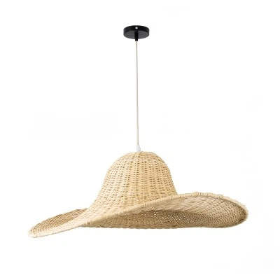 Boho Κρεμαστό Φωτιστικό ESPARGOS Μονόφωτο 1 x E27 AC220-240V IP20 - Φ70 x Υ35cm - Μπεζ Ξύλινο Μπαμπού Πλέγμα GloboStar® ESPARGOS 02214 Boho Κρεμαστό Φωτιστικό Πλέγμα Μονόφωτο 1 x E27 IP20 Μπεζ Ξύλο - Μ70 x Π70 x Υ35cm