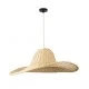 Boho Κρεμαστό Φωτιστικό ESPARGOS Μονόφωτο 1 x E27 AC220-240V IP20 - Φ70 x Υ35cm - Μπεζ Ξύλινο Μπαμπού Πλέγμα GloboStar® ESPARGOS 02214 Boho Κρεμαστό Φωτιστικό Πλέγμα Μονόφωτο 1 x E27 IP20 Μπεζ Ξύλο - Μ70 x Π70 x Υ35cm