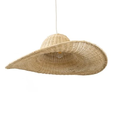 Boho Κρεμαστό Φωτιστικό ESPARGOS Μονόφωτο 1 x E27 AC220-240V IP20 - Φ70 x Υ35cm - Μπεζ Ξύλινο Μπαμπού Πλέγμα GloboStar® ESPARGOS 02214 Boho Κρεμαστό Φωτιστικό Πλέγμα Μονόφωτο 1 x E27 IP20 Μπεζ Ξύλο - Μ70 x Π70 x Υ35cm