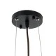 GloboStar® CORSICA 02216 Boho Κρεμαστό Φωτιστικό Καμπάνα Μονόφωτο 1 x E27 IP20 Μαύρο & Μπεζ Ξύλο - Μ70 x Π70 x Υ35cm