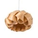 GloboStar® SARDIGNA 02217 Boho Κρεμαστό Φωτιστικό Πλέγμα Μονόφωτο 1 x E27 IP20 Καφέ Ξύλο - Μ40 x Π40 x Υ20cm