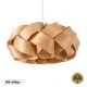 GloboStar® SARDIGNA 02218 Boho Κρεμαστό Φωτιστικό Πλέγμα Μονόφωτο 1 x E27 IP20 Καφέ Ξύλο - Μ60 x Π60 x Υ30cm