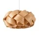 GloboStar® SARDIGNA 02218 Boho Κρεμαστό Φωτιστικό Πλέγμα Μονόφωτο 1 x E27 IP20 Καφέ Ξύλο - Μ60 x Π60 x Υ30cm