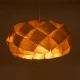 GloboStar® SARDIGNA 02218 Boho Κρεμαστό Φωτιστικό Πλέγμα Μονόφωτο 1 x E27 IP20 Καφέ Ξύλο - Μ60 x Π60 x Υ30cm