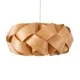 GloboStar® SARDIGNA 02218 Boho Κρεμαστό Φωτιστικό Πλέγμα Μονόφωτο 1 x E27 IP20 Καφέ Ξύλο - Μ60 x Π60 x Υ30cm