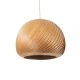 GloboStar® KAILANI 02243 Boho Κρεμαστό Φωτιστικό Καμπάνα Μονόφωτο 1 x E27 IP20 Καφέ Ξύλο - Μ40 x Π40 x Υ30cm