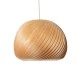 GloboStar® KAILANI 02243 Boho Κρεμαστό Φωτιστικό Καμπάνα Μονόφωτο 1 x E27 IP20 Καφέ Ξύλο - Μ40 x Π40 x Υ30cm