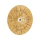GloboStar® COLOMBO 02284 Boho Φωτιστικό Τοίχου - Απλίκα Μονόφωτο 1 x E27 AC 220-240V IP20 - Φ40 x Υ4.5cm - Μπεζ Καφέ Φυσική Ράφια Άχυρο Πλέγμα
