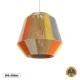 Boho Κρεμαστό Φωτιστικό SALERNO Μονόφωτο 1 x E27 AC220-240V IP20 - Φ50 x Υ50cm - Μπεζ με Λευκό και Γρι με Πορτοκαλί Λεπτό Νήμα Βαμβακερό Πλέγμα Καμπάνα GloboStar® SALERNO 02289 Boho Κρεμαστό Φωτιστικό Πλέγμα Μονόφωτο 1 x E27 IP20 Πολύχρωμο Σχοινί - Μ50 x Π50 x Υ50cm
