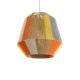 Boho Κρεμαστό Φωτιστικό SALERNO Μονόφωτο 1 x E27 AC220-240V IP20 - Φ50 x Υ50cm - Μπεζ με Λευκό και Γρι με Πορτοκαλί Λεπτό Νήμα Βαμβακερό Πλέγμα Καμπάνα GloboStar® SALERNO 02289 Boho Κρεμαστό Φωτιστικό Πλέγμα Μονόφωτο 1 x E27 IP20 Πολύχρωμο Σχοινί - Μ50 x Π50 x Υ50cm