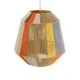 Boho Κρεμαστό Φωτιστικό SALERNO Μονόφωτο 1 x E27 AC220-240V IP20 - Φ50 x Υ50cm - Μπεζ με Λευκό και Γρι με Πορτοκαλί Λεπτό Νήμα Βαμβακερό Πλέγμα Καμπάνα GloboStar® SALERNO 02289 Boho Κρεμαστό Φωτιστικό Πλέγμα Μονόφωτο 1 x E27 IP20 Πολύχρωμο Σχοινί - Μ50 x Π50 x Υ50cm