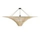 GloboStar® PALERMO 02309 Boho Φωτιστικό Οροφής Πλέγμα Μονόφωτο 1 x E27 IP20 Μπεζ Ξύλο - Μ150 x Π150 x Υ78cm
