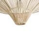 GloboStar® PALERMO 02309 Boho Φωτιστικό Οροφής Πλέγμα Μονόφωτο 1 x E27 IP20 Μπεζ Ξύλο - Μ150 x Π150 x Υ78cm