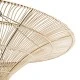 GloboStar® PALERMO 02309 Boho Φωτιστικό Οροφής Πλέγμα Μονόφωτο 1 x E27 IP20 Μπεζ Ξύλο - Μ150 x Π150 x Υ78cm