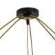 GloboStar® PALERMO 02309 Boho Φωτιστικό Οροφής Πλέγμα Μονόφωτο 1 x E27 IP20 Μπεζ Ξύλο - Μ150 x Π150 x Υ78cm