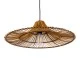 Boho Κρεμαστό Φωτιστικό PALERMO Μονόφωτο 1 x E27 AC220-240V IP20 - Φ60 x Υ18cm - Μπεζ Καφέ Ξύλινο Μπαμπού Πλέγμα GloboStar® PALERMO 02310 Boho Κρεμαστό Φωτιστικό Πλέγμα Μονόφωτο 1 x E27 IP20 Καφέ Ξύλο - Μ60 x Π60 x Υ18cm