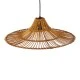 Boho Κρεμαστό Φωτιστικό PALERMO Μονόφωτο 1 x E27 AC220-240V IP20 - Φ60 x Υ18cm - Μπεζ Καφέ Ξύλινο Μπαμπού Πλέγμα GloboStar® PALERMO 02310 Boho Κρεμαστό Φωτιστικό Πλέγμα Μονόφωτο 1 x E27 IP20 Καφέ Ξύλο - Μ60 x Π60 x Υ18cm