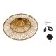Boho Κρεμαστό Φωτιστικό PALERMO Μονόφωτο 1 x E27 AC220-240V IP20 - Φ60 x Υ18cm - Μπεζ Καφέ Ξύλινο Μπαμπού Πλέγμα GloboStar® PALERMO 02310 Boho Κρεμαστό Φωτιστικό Πλέγμα Μονόφωτο 1 x E27 IP20 Καφέ Ξύλο - Μ60 x Π60 x Υ18cm