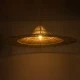 GloboStar® PALERMO 02311 Boho Κρεμαστό Φωτιστικό Πλέγμα Μονόφωτο 1 x E27 IP20 Μπεζ Ξύλο - Μ160 x Π160 x Υ45cm