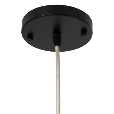 GloboStar® PRAIA 02317 Μοντέρνο Κρεμαστό Φωτιστικό Πλέγμα Δίφωτο 2 x E27 IP20 Μπεζ & Λευκό Ξύλο - Μ25 x Π25 x Υ145cm
