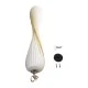 GloboStar® PRAIA 02317 Μοντέρνο Κρεμαστό Φωτιστικό Πλέγμα Δίφωτο 2 x E27 IP20 Μπεζ & Λευκό Ξύλο - Μ25 x Π25 x Υ145cm