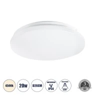 Πλαφονιέρα οροφής led CELANO 61006 GLOBOSTAR στρόγγυλη Φ26 20W 1900lm IP54 4500K φυσικό λευκό